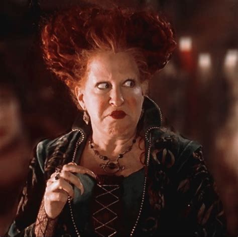 Bette midler donning the identity of a witch